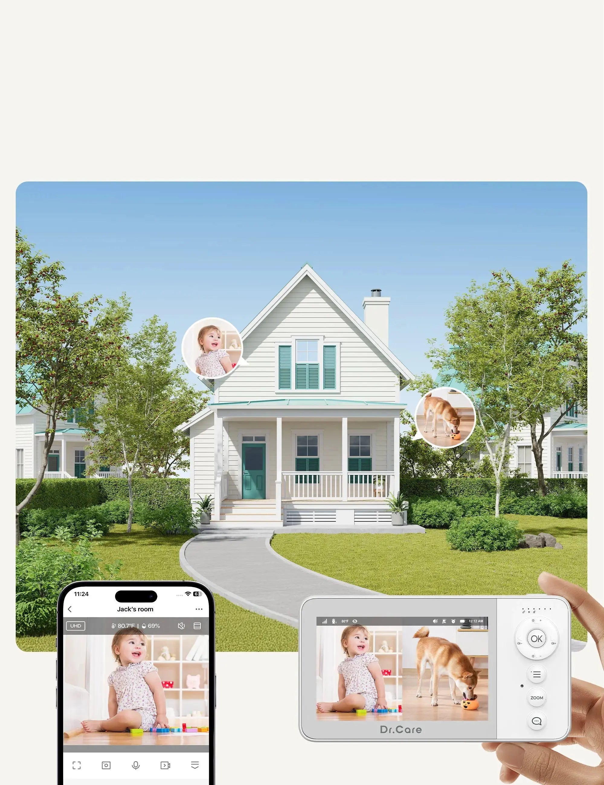 dr-care-vistaview-lite-rb-sbm002-babyphone-2-cam-ras-cran-partag image 7