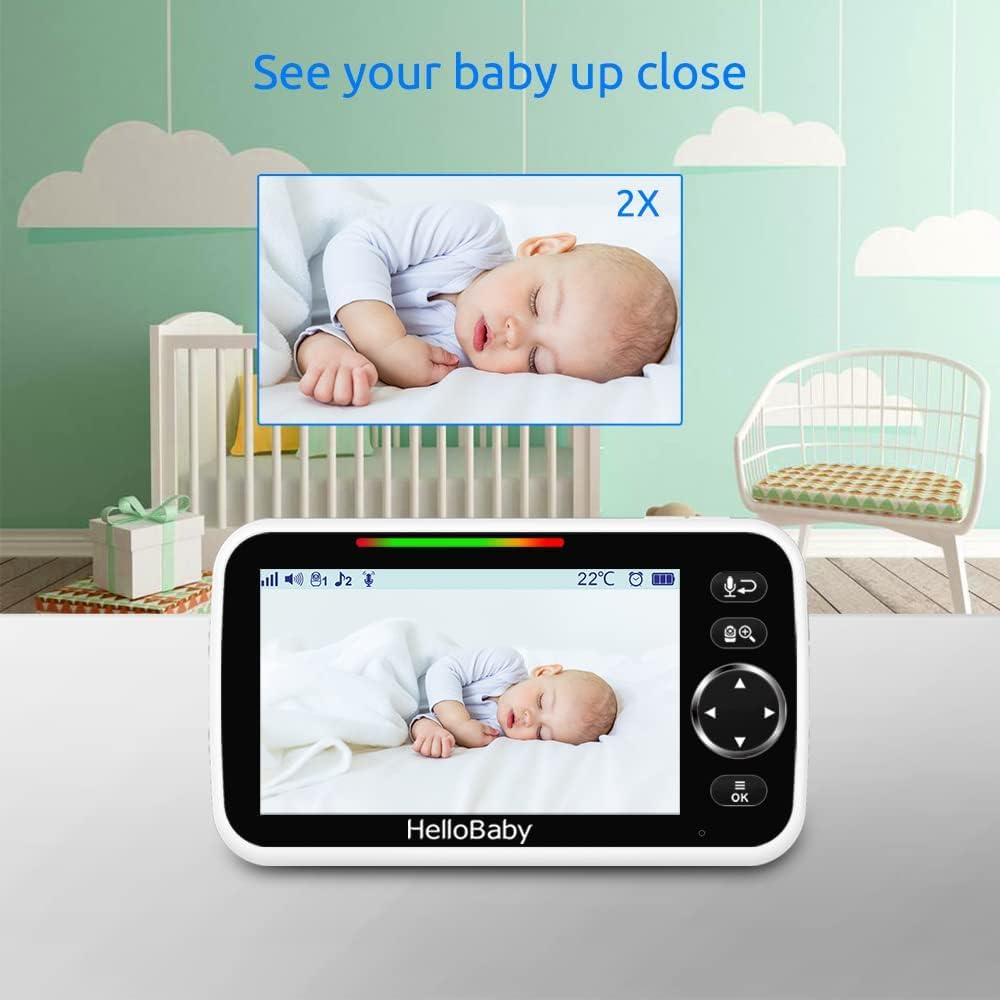 hellobaby-hb6550-4-babyphone-vid-o-5-4-cam-ras-sans-wifi image 6