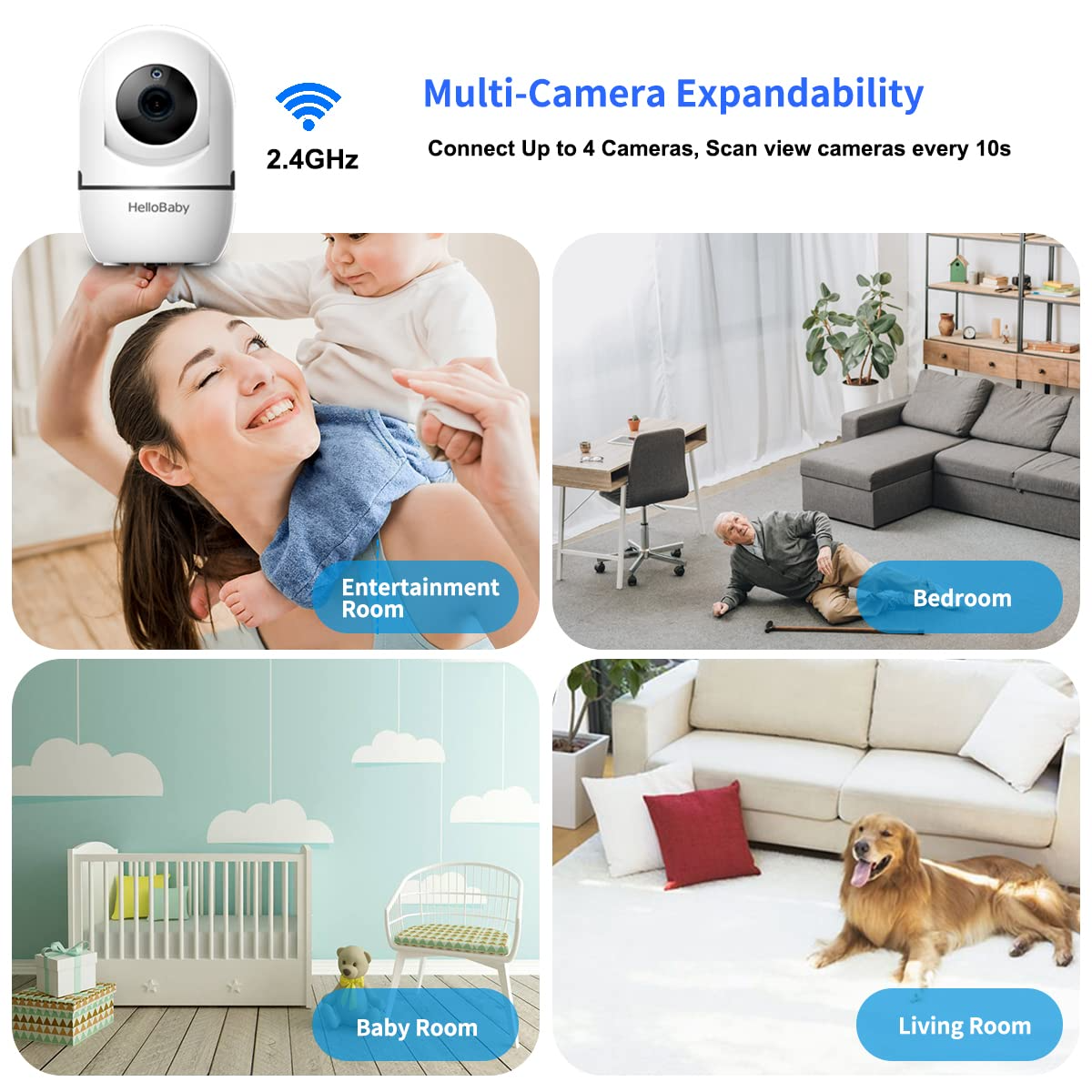 hellobaby-hb65-2-babyphone-vid-o-2-cam-ras-avec-supports image 6