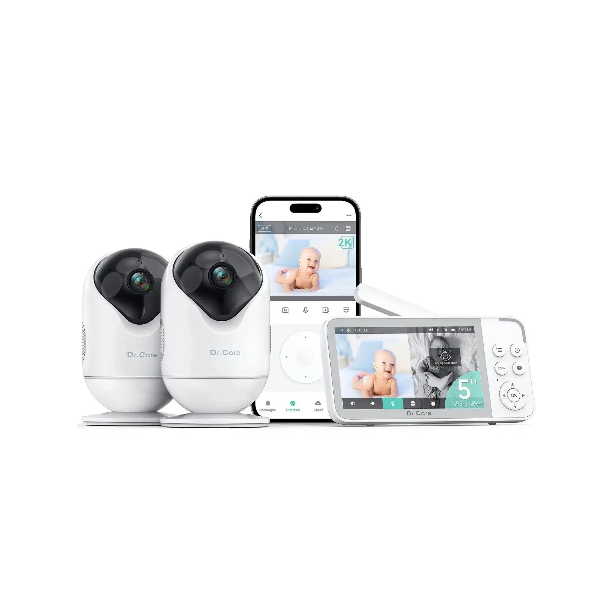 dr-care-smart-baby-monitor-sbm001-babyphone-vid-o-2-cam-ras-2k image 1