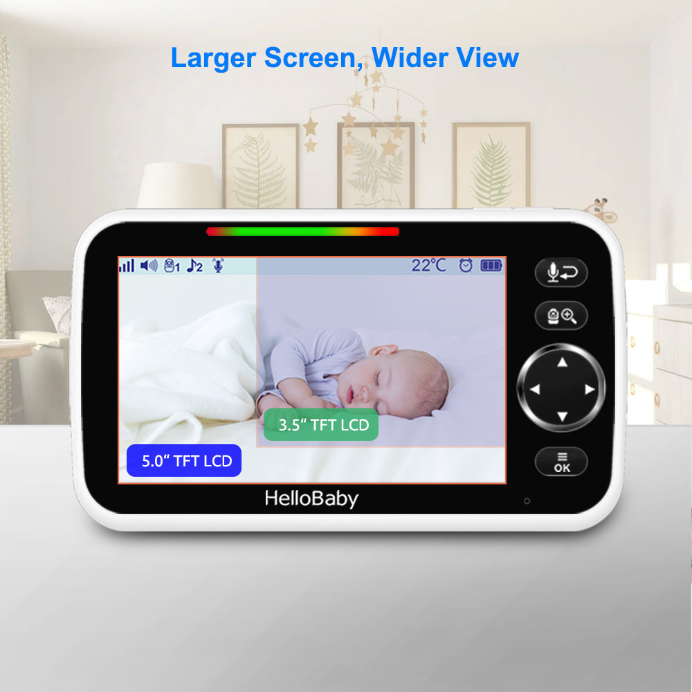 hellobaby-hb6550-babyphone-vid-o-5-pouces-cam-ra-vision-nocturne image 3