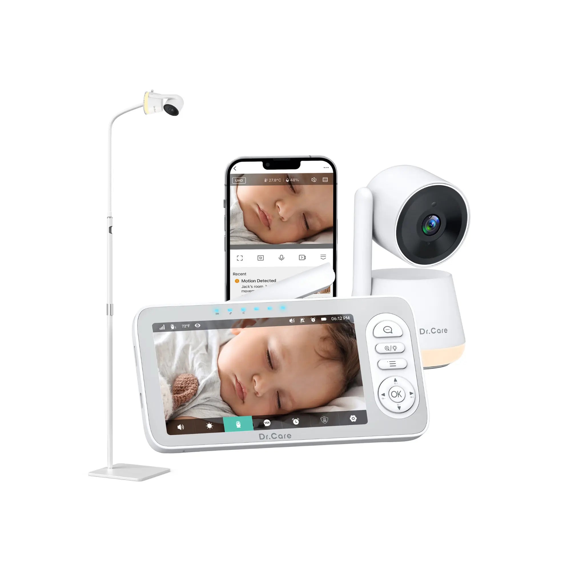 dr-care-lumiview-plus-sbm006-babyphone-vid-o-pied-au-sol-2k image 3