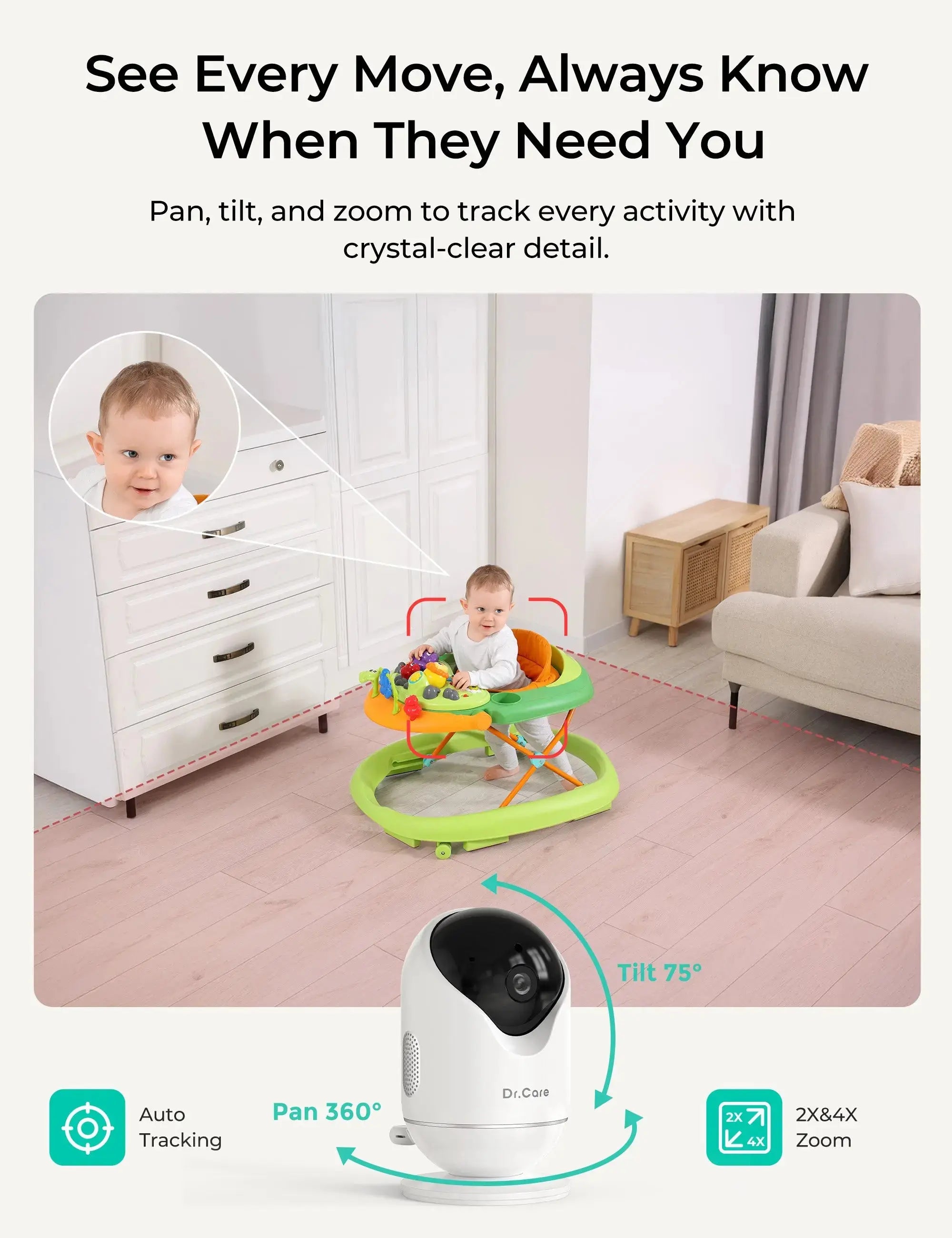 dr-care-vistaview-lite-sbm005-babyphone-double-cam-ra-clip-lit image 4