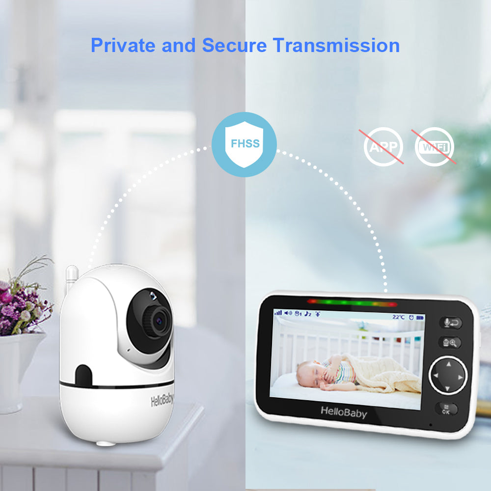 hellobaby-hb6550-babyphone-vid-o-5-pouces-cam-ra-vision-nocturne image 4