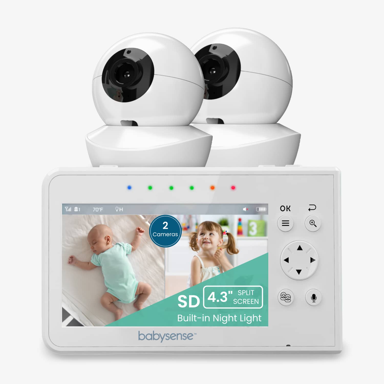 babysense-v43-babyphone-vid-o-2-cam-ras-cran-divis-4-3 image 1
