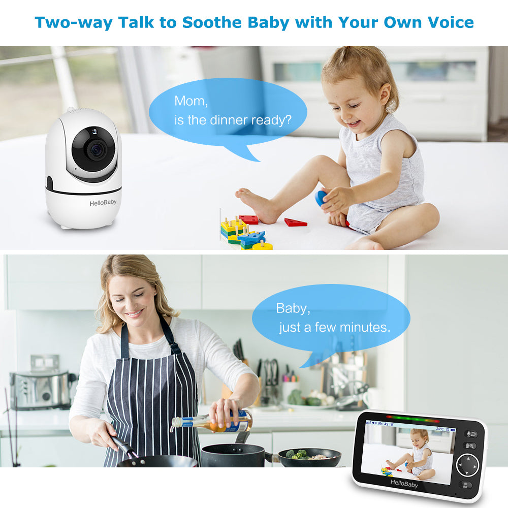 hellobaby-hb6550-babyphone-vid-o-5-pouces-cam-ra-vision-nocturne image 5
