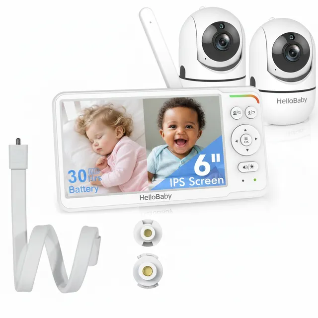 hellobaby-hb6560-2-babyphone-vid-o-6-2-cam-ras-30h image 1