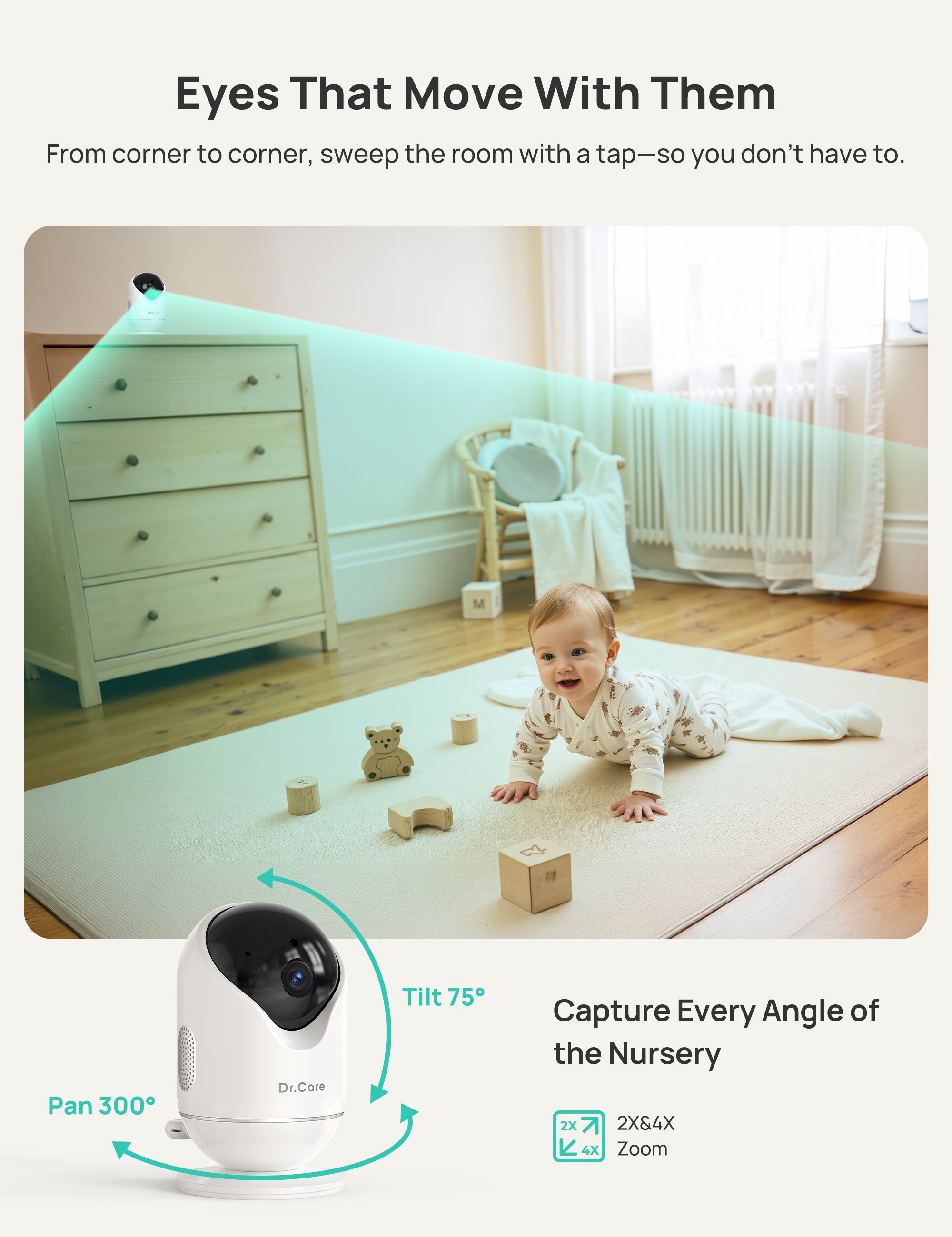 dr-care-vistaview-sbm004l-babyphone-2-cam-ras-1080p image 8
