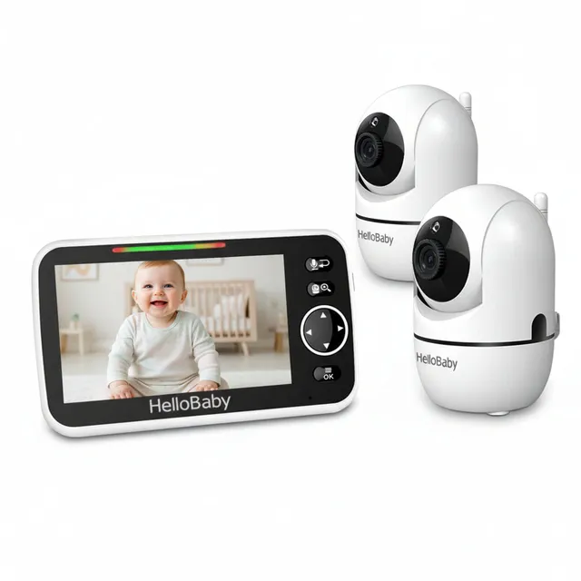 hellobaby-hb6550-2-babyphone-vid-o-5-pouces-2-cam-ras-sans-wifi image 1