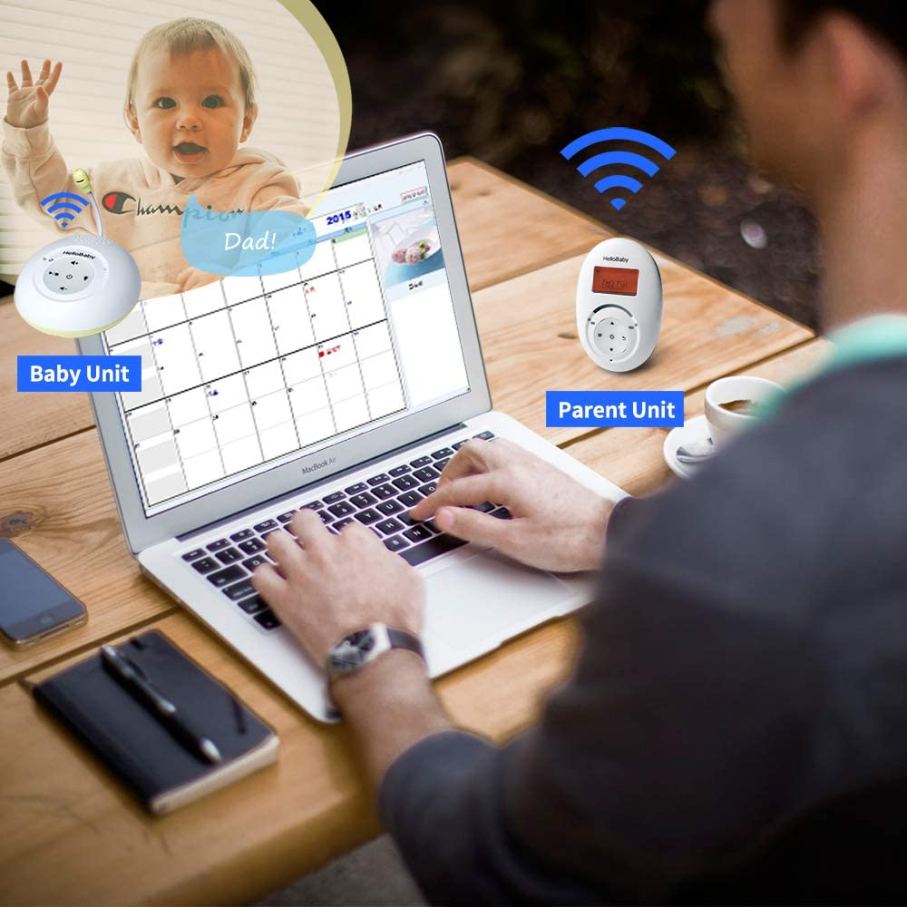 hellobaby-hb180-babyphone-audio-dect-double-sens-port-e-300m image 2