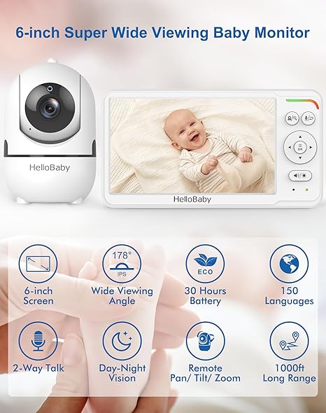hellobaby-hb6560-2-babyphone-2-cam-ras-cran-6-partag image 2
