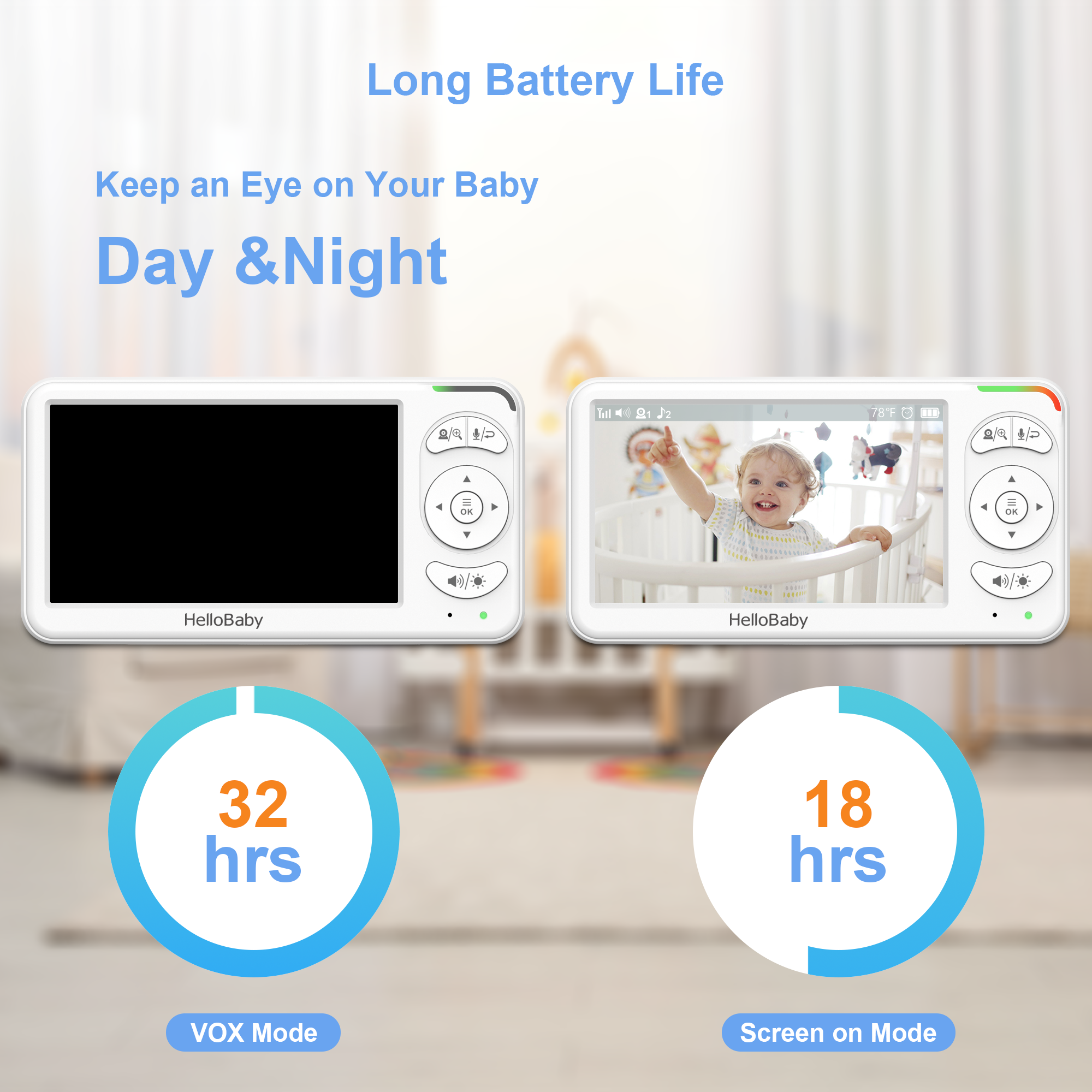 hellobaby-bbm838-babyphone-vid-o-5-sans-wifi-4000mah image 5