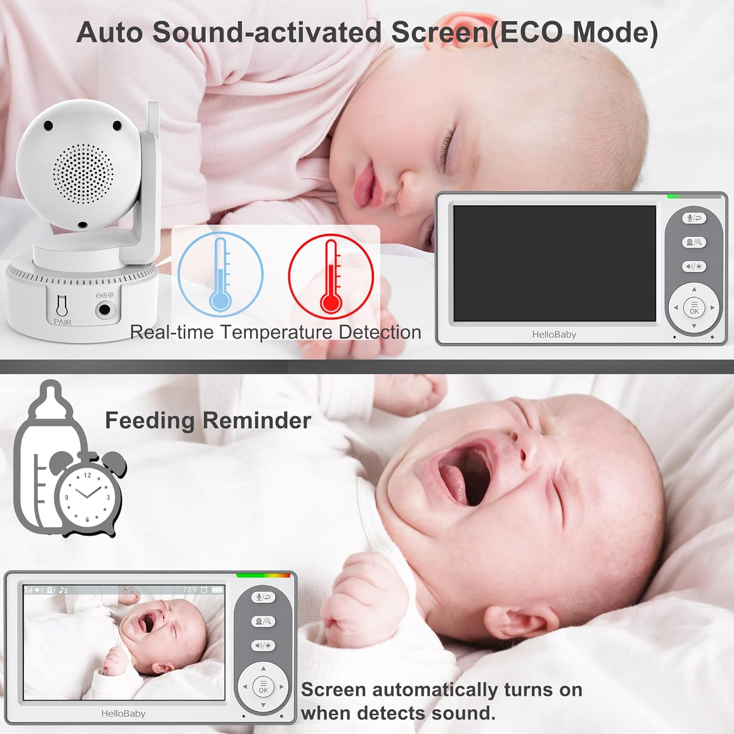 hellobaby-hb6148-babyphone-vid-o-4-3-30h-sans-wifi image 7